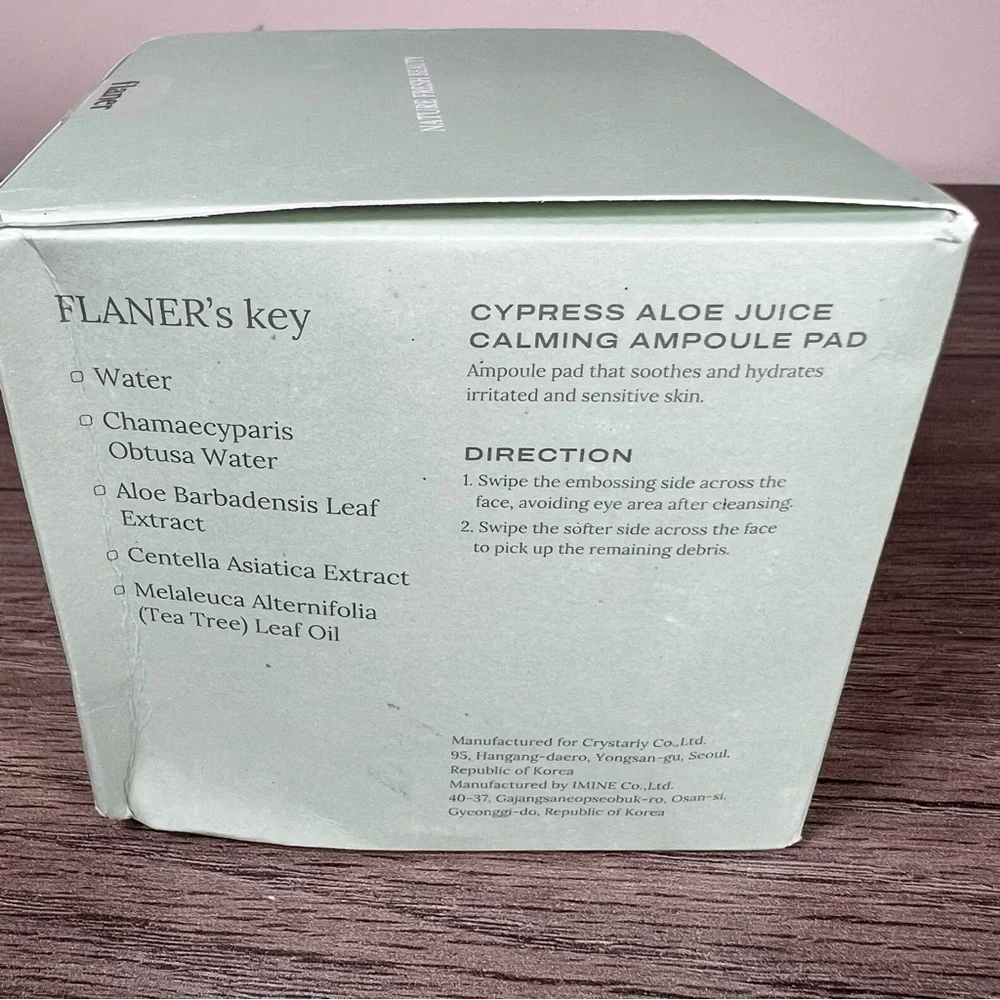 Korean Skincare Flaner Cypress Aloe Calming Toner Pads